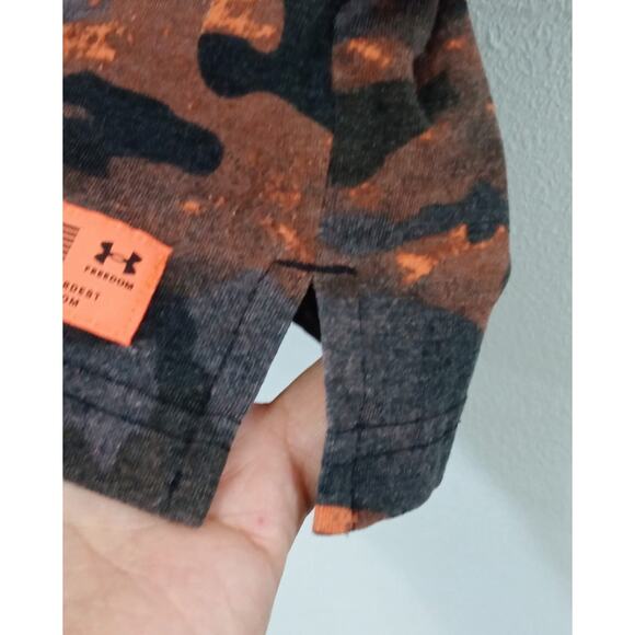 Under Armour Men’s T-Shirt Project Rock Veterans Day Orange Camo Size 4XL - Picture 8 of 13